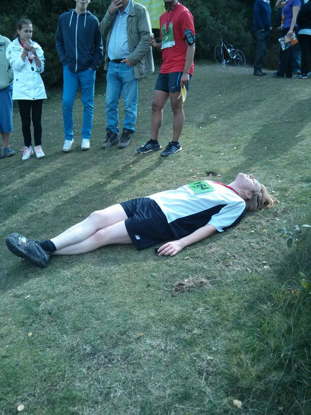 Mark finished, after finishing the Joyden's Wood 10k