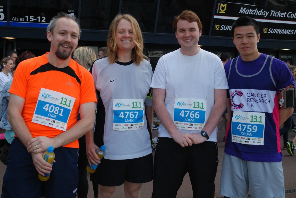 Chris, me, Adam and Jordan before the start