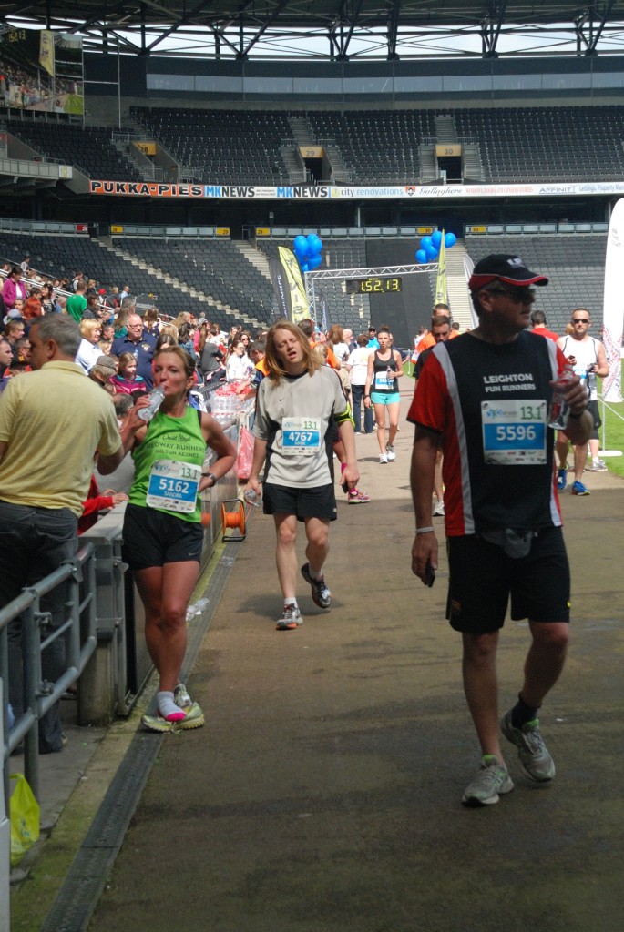 Perfecting the zombie look at the end - I was happier than a look!